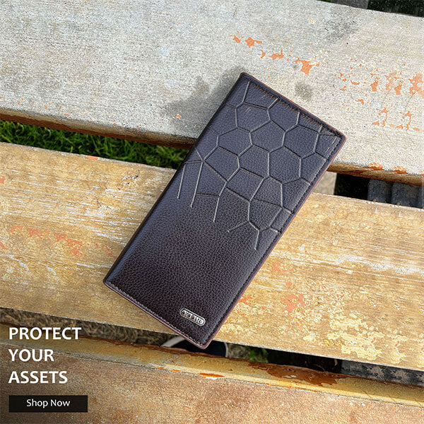 Long Fold Wallet for Men