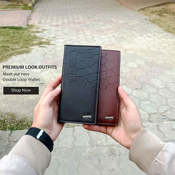 Long Fold Wallet for Men